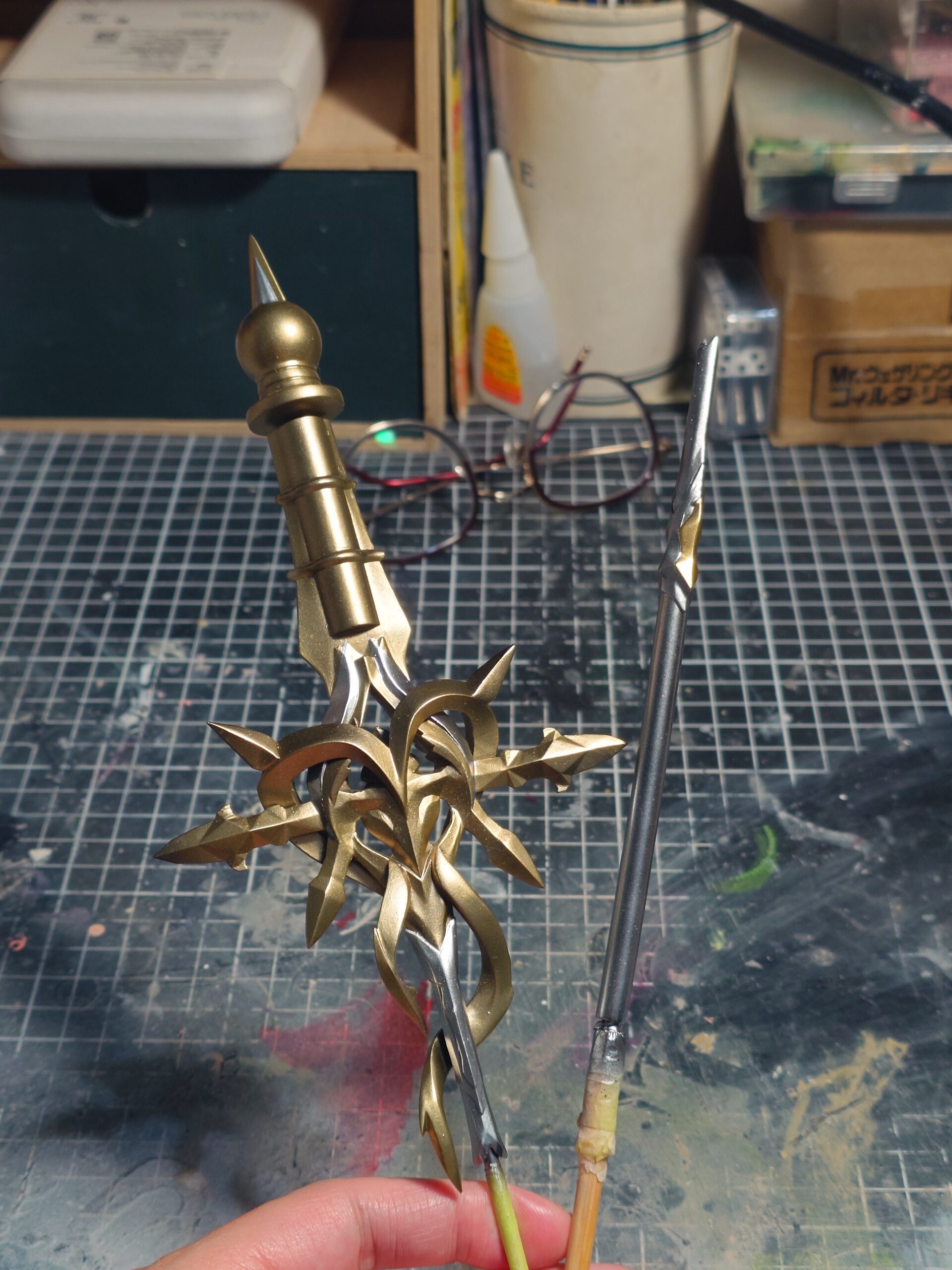 3D客製化武器製作列印噴金漆