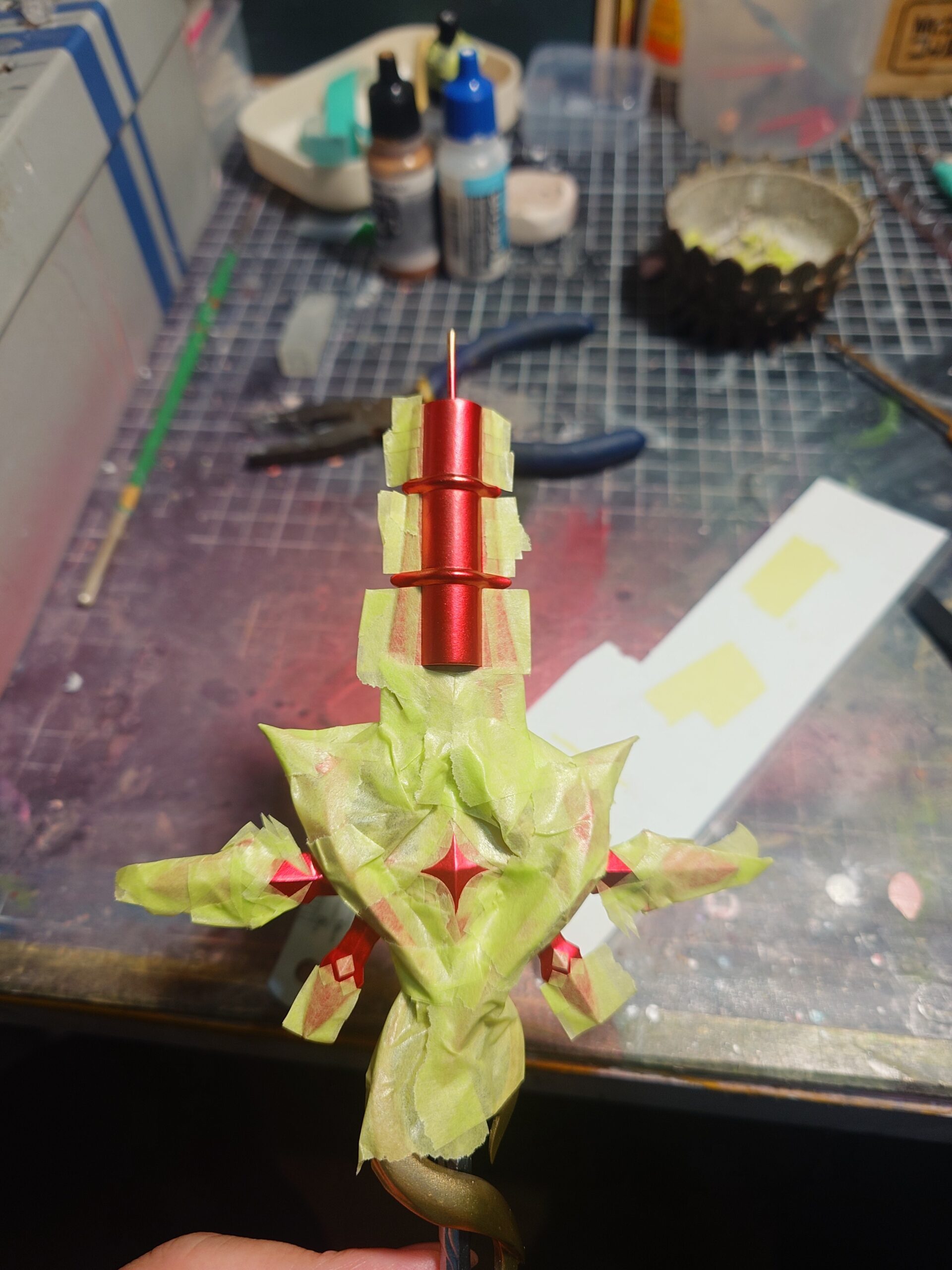 3D客製化武器製作列印噴遮蓋噴金屬紅漆