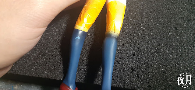藍色主色第一道噴漆 漸層調色過程