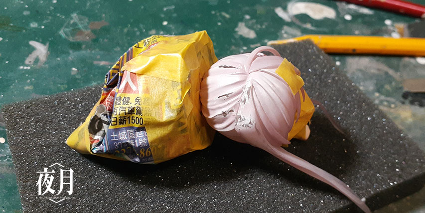 PHAT! 宮本武藏頭髮補色—砂紙打磨過程